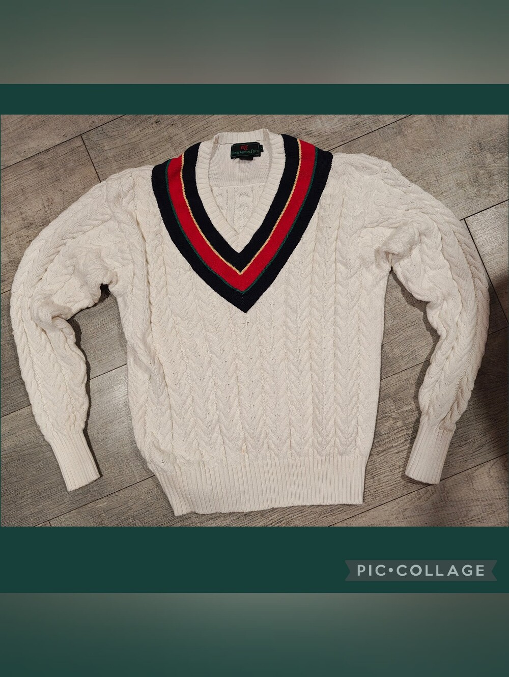 📚Vintage Abercrombie & Fitch Cable-Knit Cricket Tennis Sweater📚